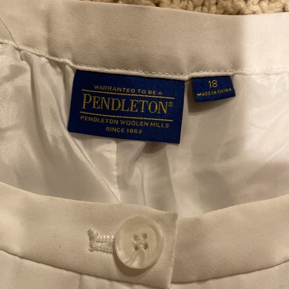 Pendleton NWT lined white classic trousers sz 18 perfect cruise wear pool party - Picture 2 of 12